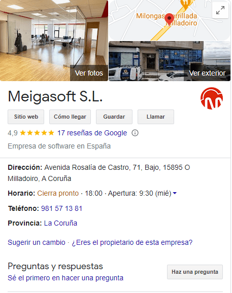 Perfil google my business