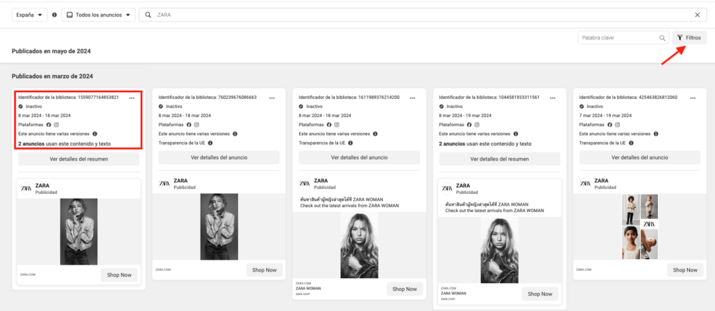 como usar biblioteca de anuncios de Meta