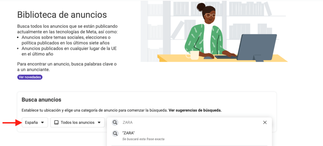 Biblioteca medios Meta